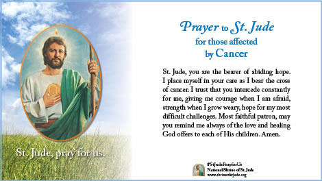 Prayer to St. Jude for those Affected by Cancer