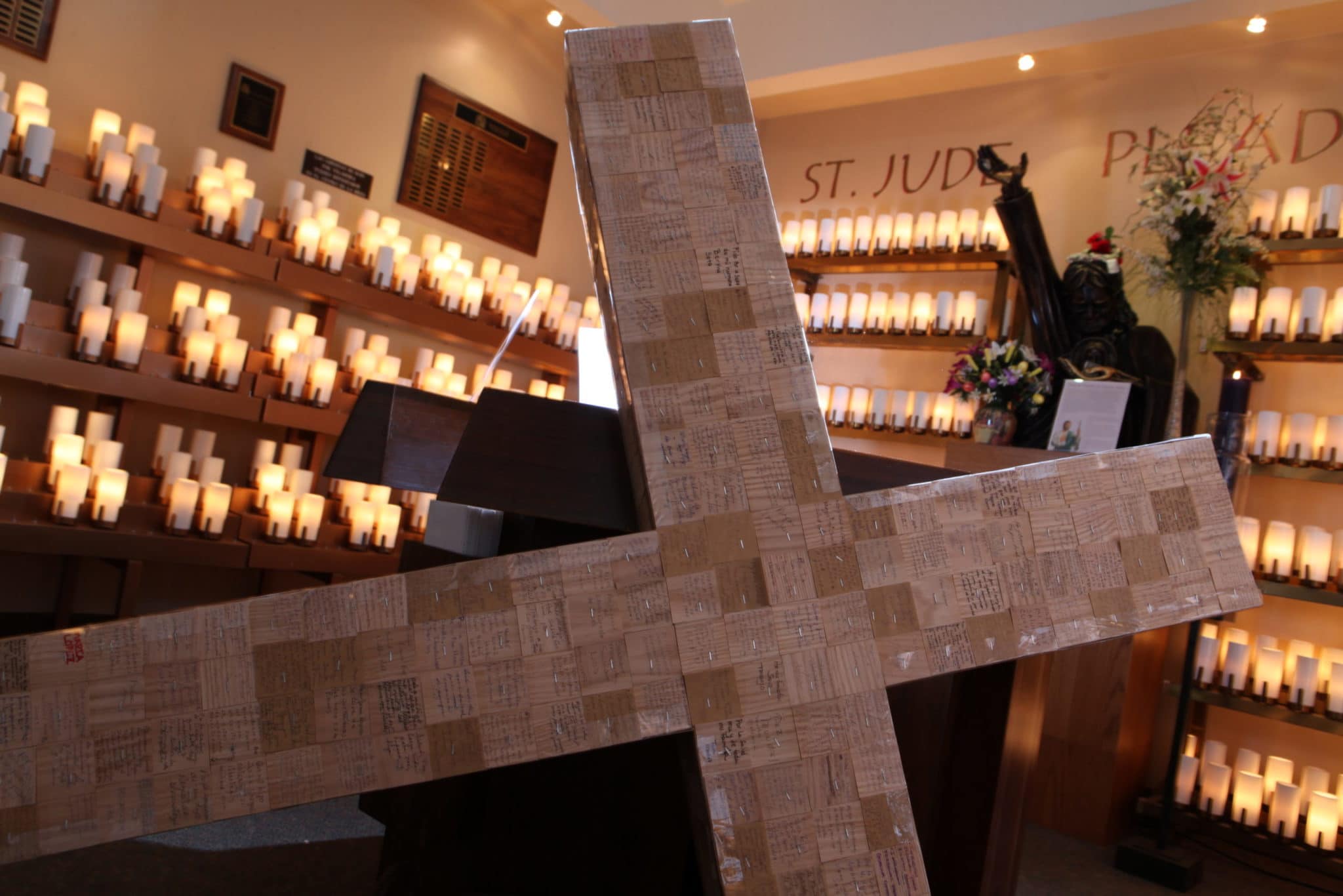 The Holy Week Prayer cross displayed during Easter Holy Week