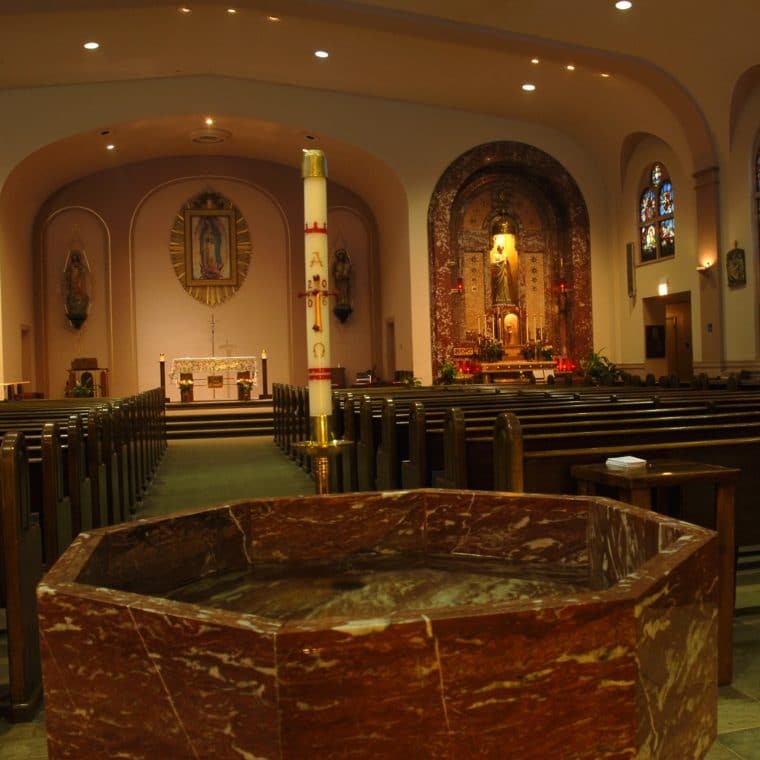 Our Lady of Guadalupe Baptismal Font