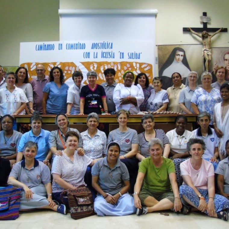 Claretian Missionary Sisters 1 Claretian Missionary Sisters’ General Chapter, along with lay collaborators and pictures of the founders on the back wall.