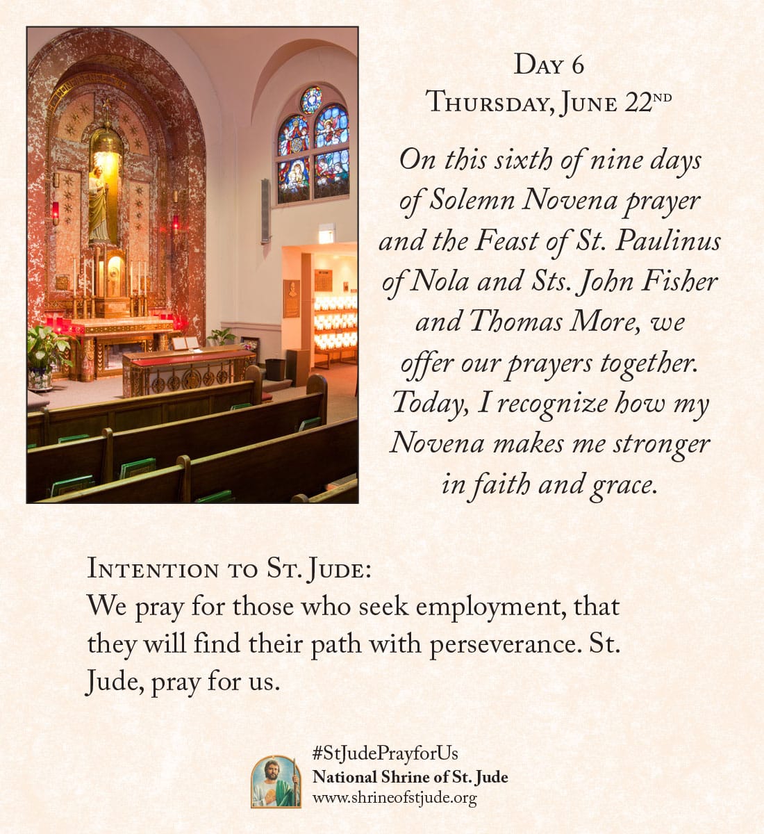 June Solemn Novena To St Jude The National Shrine Of Saint Jude